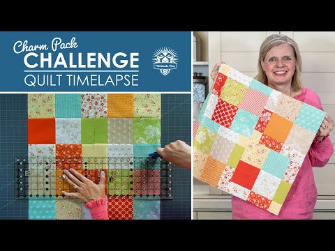 🙄 What can you make with CHARM PACKS? ⏲ Charm Pack CHALLENGE Giveaway + Quilt Timelapse