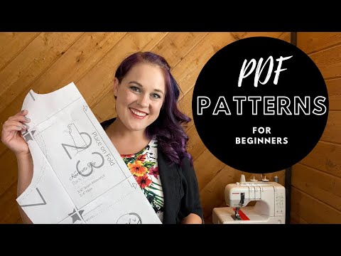 PDF Sewing Patterns | How to Download, Print and Assemble For Beginners + FREE PATTERN