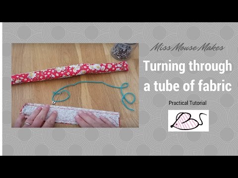 How to turn through a tube of fabric using a safety pin - sewing hack