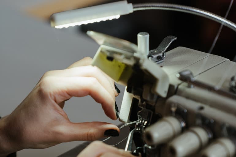 What sewing machine's part should be avoided when oiling?